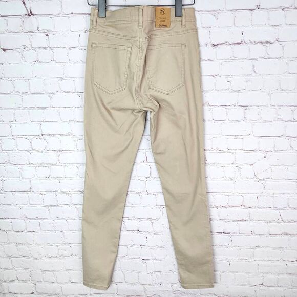 NWT GARAGE Tall Haute High Rise Tan Ultra Stretch Jeggings in Beige Sand Size: 5 - Picture 6 of 7